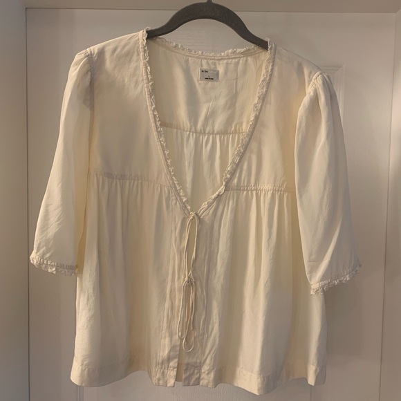 Wilfred Tops - Aritzia Wilfred le fou careen 100% silk top